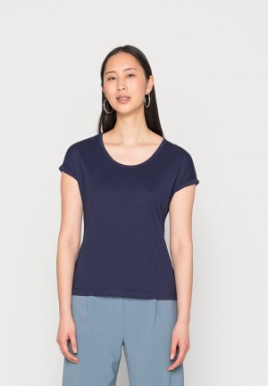 Anna Field Best Pirce Basic T-Shirt Dames Donkerblauw | NL-2458791-FO