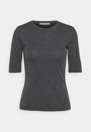 Anna Field Best Reviews Of Basic T-Shirt Dames Lichtgrijs | NL-0896241-VH