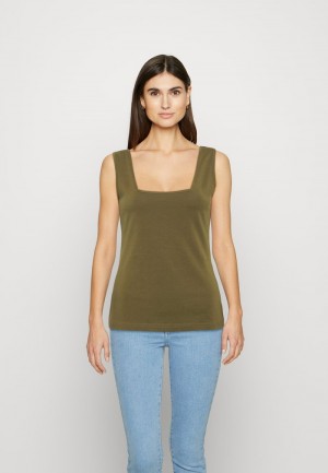 Anna Field Best Reviews Of Top T-Shirt Dames Khaki | NL-0712935-HL