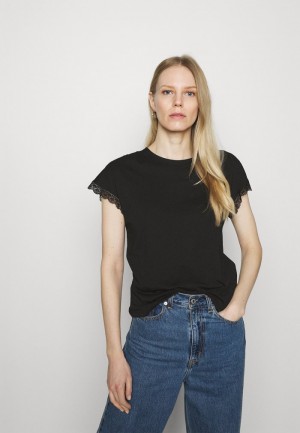 Anna Field Best Sale Basic T-Shirt Dames Zwart | NL-6042357-XS