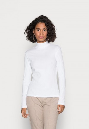 Anna Field Best Sale Perkin Neck Longsleeve Lange Mouwen Dames Wit | NL-0582394-CA