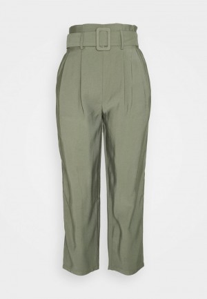 Anna Field Best Sale Smart Pant With Belt Broek Dames Khaki | NL-4270981-NR