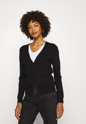 Anna Field Brand New Basic V-Neck Cardigan Dames Zwart | NL-8319502-QF