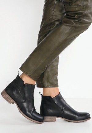 Anna Field Brand New Leather Booties Enkellaarzen Dames Zwart | NL-9571384-QB