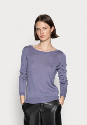 Anna Field Brand New Silk Blend Jumper Pullover Dames Blauw Grijs | NL-9168542-JX