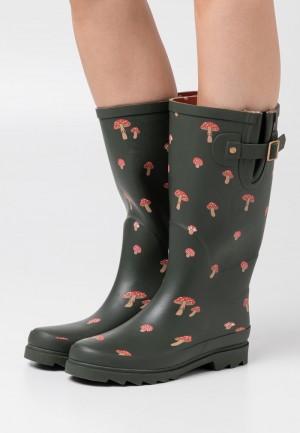 Anna Field Buy Wellies Laarzen Dames Donkergroen | NL-1568923-QG