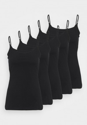 Anna Field Cheap 5 Pack Top T-Shirt Dames Zwart | NL-0158927-ZL