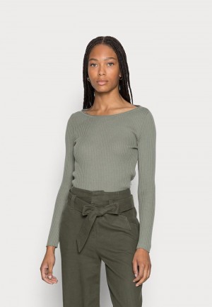 Anna Field Cheap Boatneck Jumper Pullover Dames Groen | NL-8295670-UH