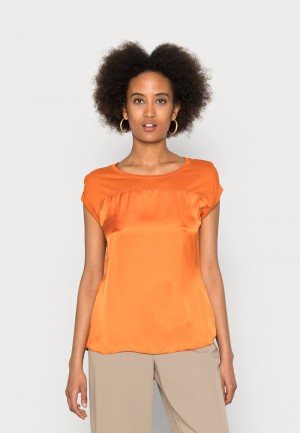 Anna Field Cheapest Basic T-Shirt Dames Oranje | NL-6973250-EF