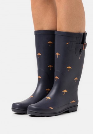 Anna Field Coupon Wellies Laarzen Dames Donkerblauw | NL-0527683-PT