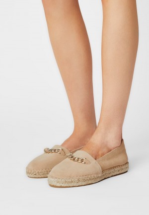 Anna Field Discount Leather Espadrilles Laag Schoenen Dames Beige | NL-0856731-OJ