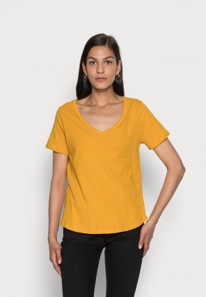 Anna Field Flash Sale Basic T-Shirt Dames Geel | NL-7592346-TP