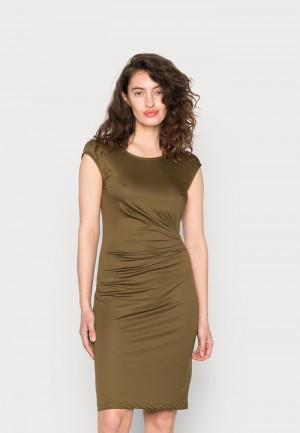 Anna Field Flash Sale Jersey Jurk Dames Khaki | NL-7310428-DA