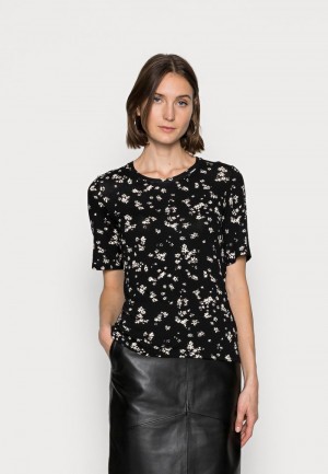 Anna Field Flash Sale Print T-Shirt Dames Zwart | NL-9520867-WT