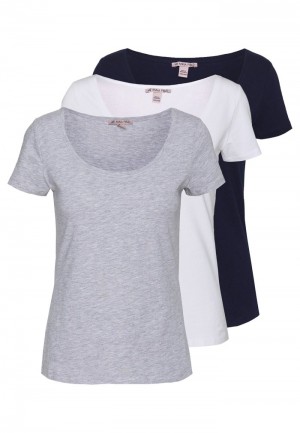 Anna Field Hot Sale 3 Pack Basic T-Shirt Dames Wit | NL-6342791-SD