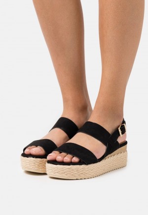 Anna Field Hot Sale Comfort Espadrilles Sandalen Dames Zwart | NL-9234165-ZQ