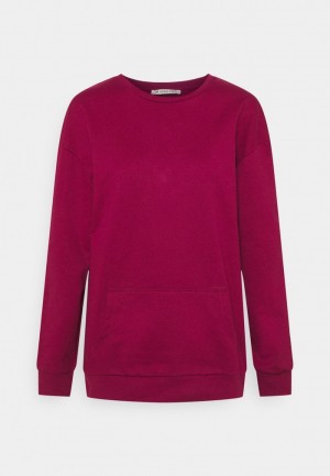 Anna Field Hot Sale Crew Neck With Pocket Sweatshirt Pullover Dames Rood | NL-2180769-FC