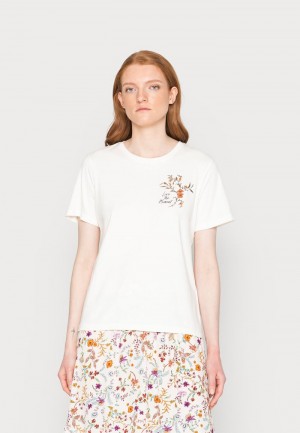 Anna Field Hot Sale Print T-Shirt Dames Beige | NL-4105938-LO