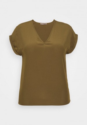 Anna Field Outlet Basic T-Shirt Dames Khaki | NL-0278541-LQ