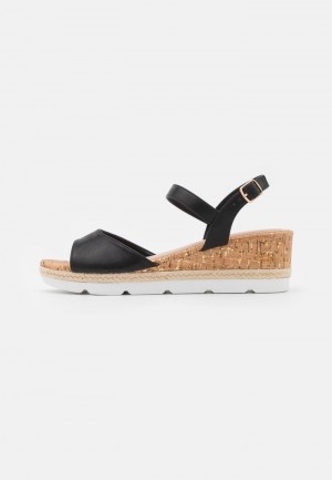 Anna Field Outlet Comfort Espadrilles Sandalen Dames Zwart | NL-8472395-MX