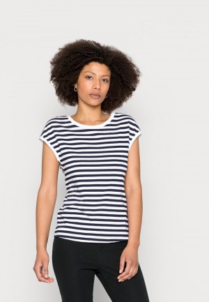 Anna Field Outlet Print T-Shirt Dames Donkerblauw | NL-6794530-JD