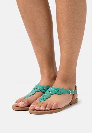 Anna Field Outlet T-Bar Sandalen Dames Turquoise | NL-1275846-KR