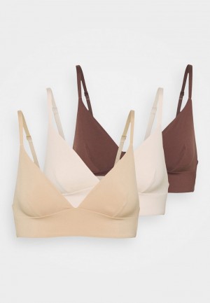 Anna Field Promo 3Pp Bralette Triangle BH Dames Beige | NL-8205179-RD