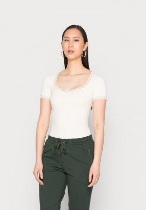 Anna Field Promo Basic T-Shirt Dames Bruin | NL-5968702-YA