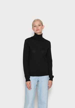 Anna Field Promo Merino Wol Turtleneck Jumper Pullover Dames Zwart | NL-1839756-ZP