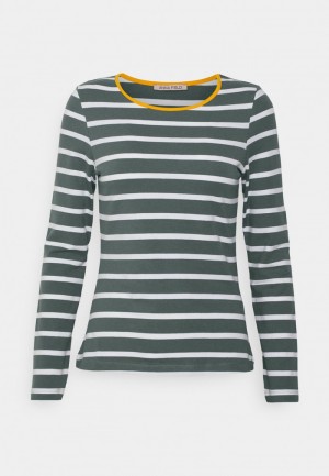 Anna Field Promo Stripey Contrast Lange Mouwen Dames Lichtgroen | NL-2714596-VD