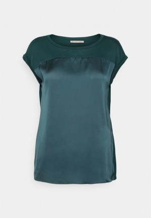 Anna Field Top 10 Basic T-Shirt Dames Donkergroen | NL-3894127-AW