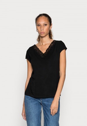 Anna Field Wholesale Basic T-Shirt Dames Zwart | NL-7041689-YF