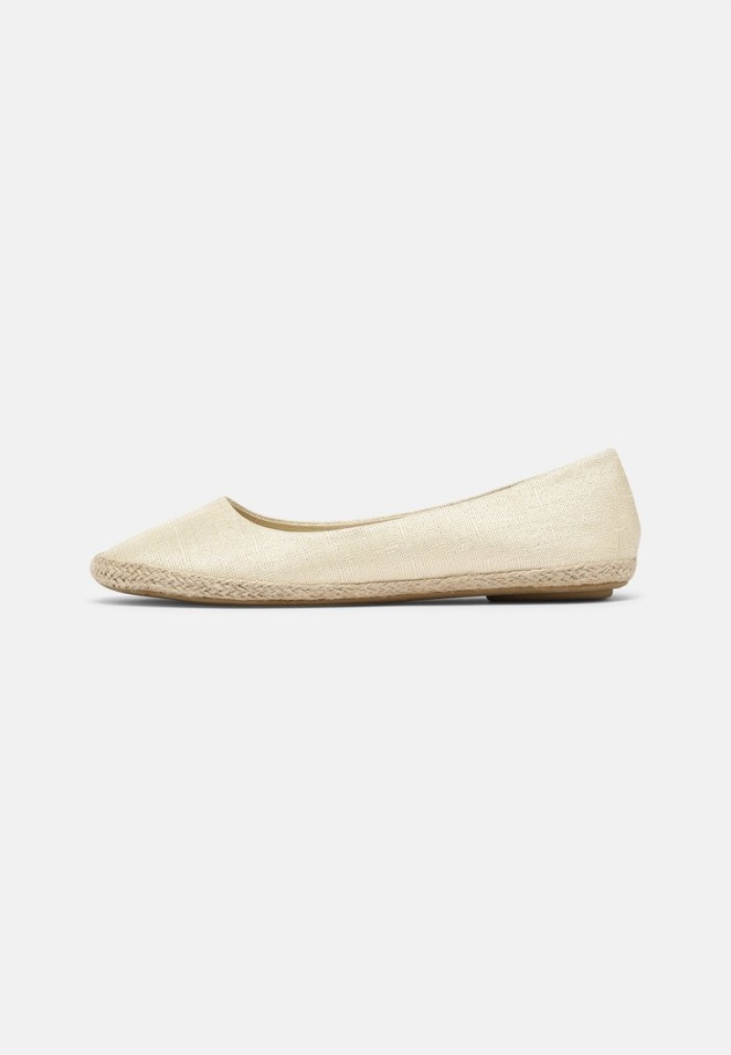 Anna Field Best Deal Espadrilles Ballerina Schoenen Dames Goud | NL-7140285-DU