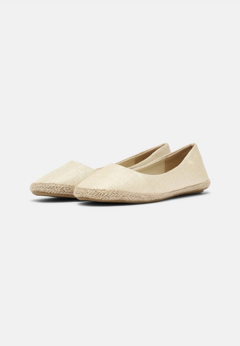 Anna Field Best Deal Espadrilles Ballerina Schoenen Dames Goud | NL-7140285-DU