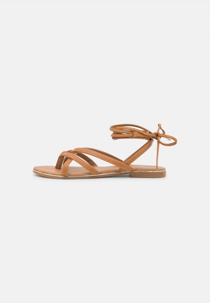 Anna Field Best Deal T-Bar Sandalen Dames Bruin | NL-8247591-NS