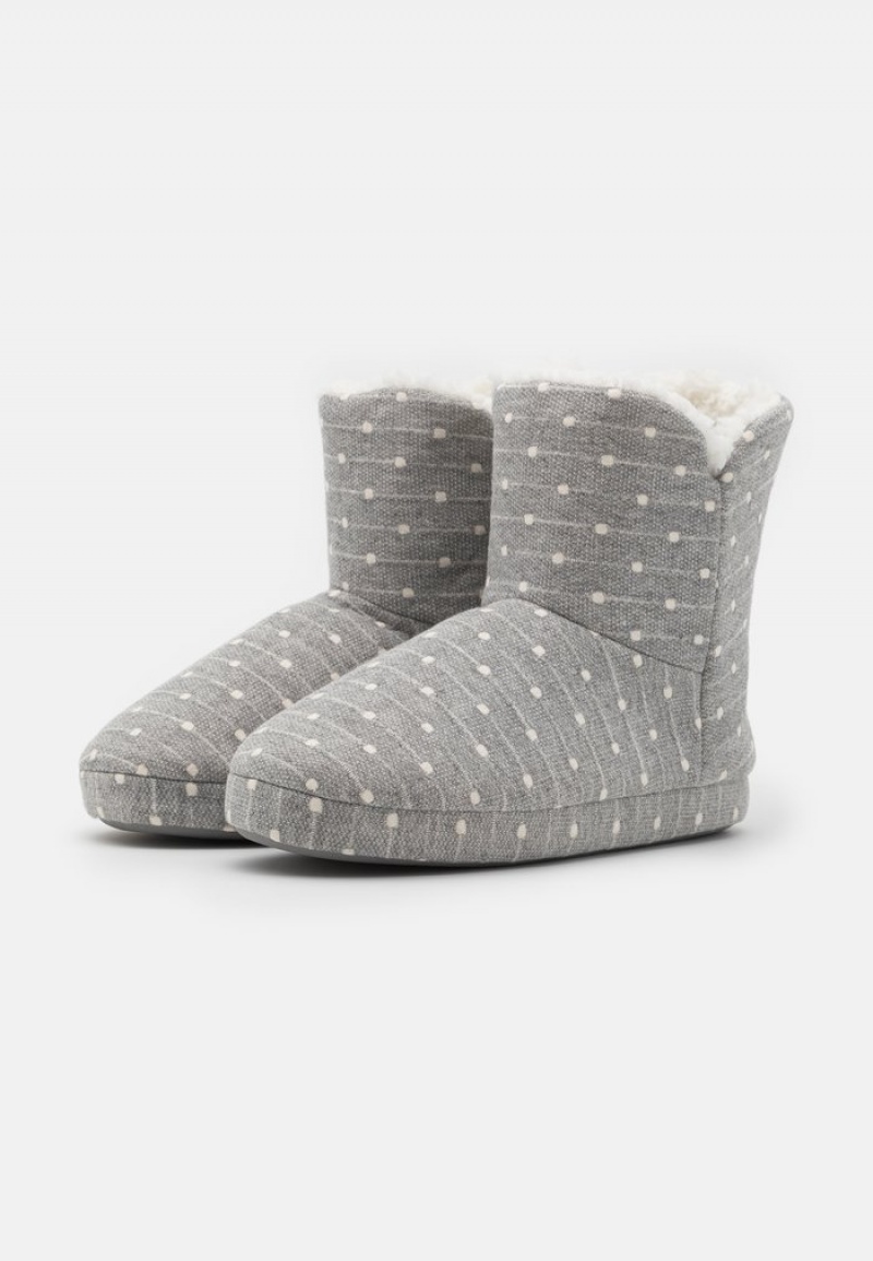 Anna Field Best Pirce Slippers Enkellaarzen Dames Lichtgrijs | NL-8632195-WR