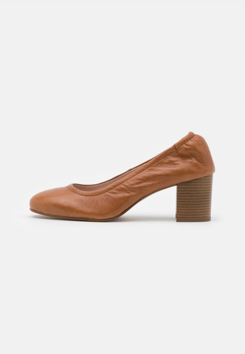 Anna Field Best Reviews Of Leather Klassieke Heels Hakken Dames Bruin | NL-3469281-KM