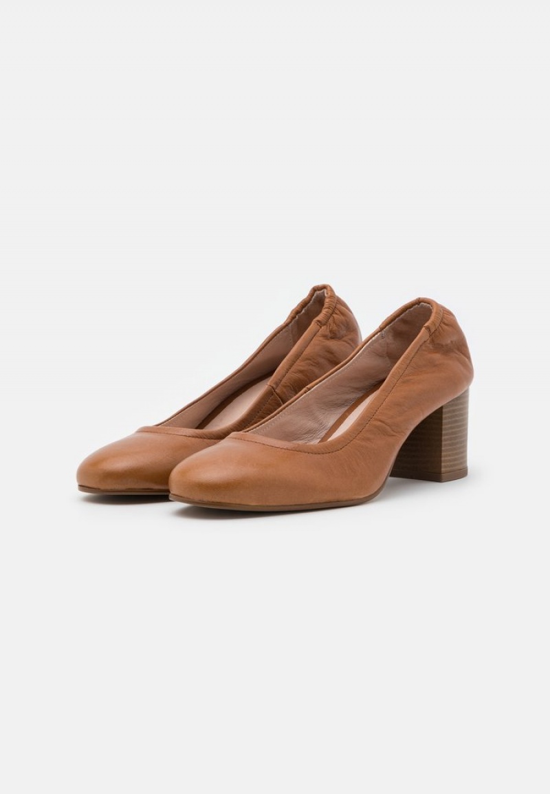 Anna Field Best Reviews Of Leather Klassieke Heels Hakken Dames Bruin | NL-3469281-KM