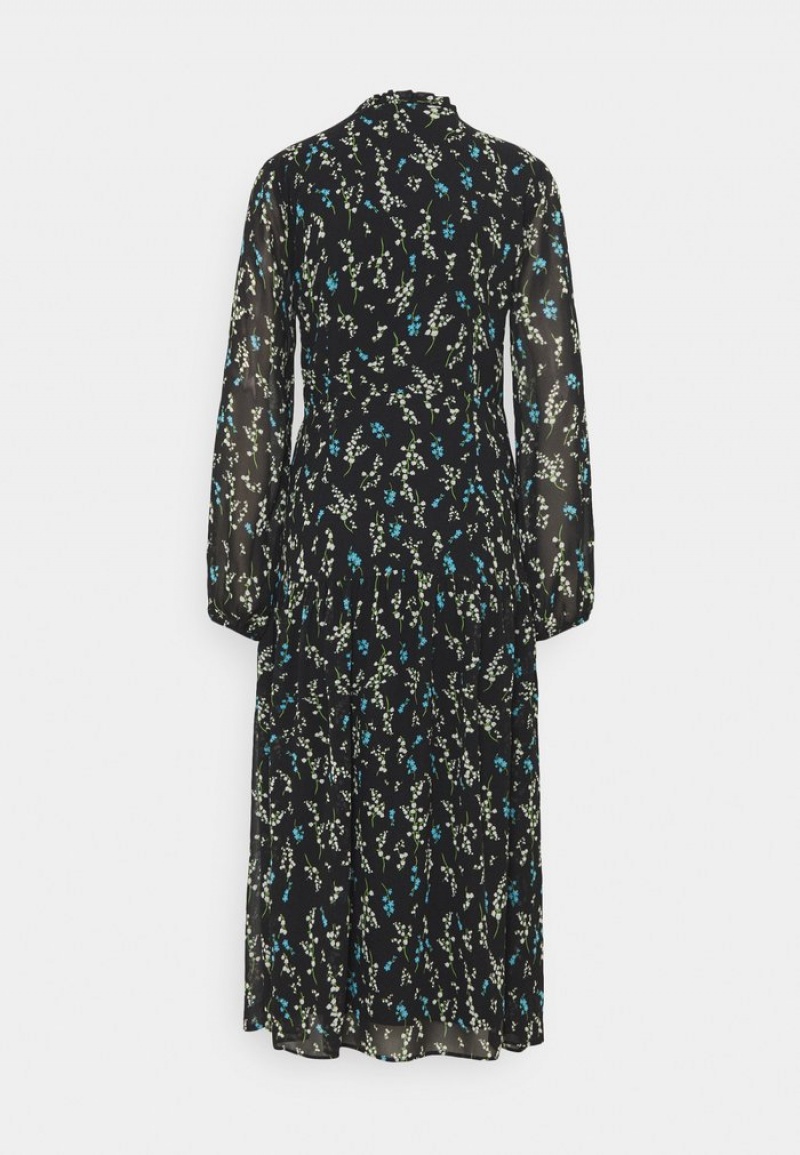 Anna Field Best Reviews Of Volant Maxi Printed Day Jurk Dames Zwart | NL-2165349-WA