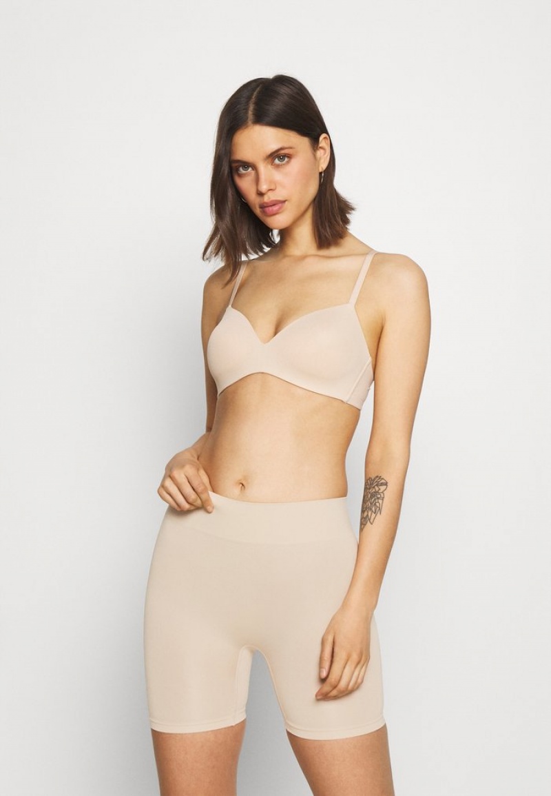 Anna Field Best Sale 2Pp Seamless Shorts Shapewear Dames Beige | NL-1054987-RH