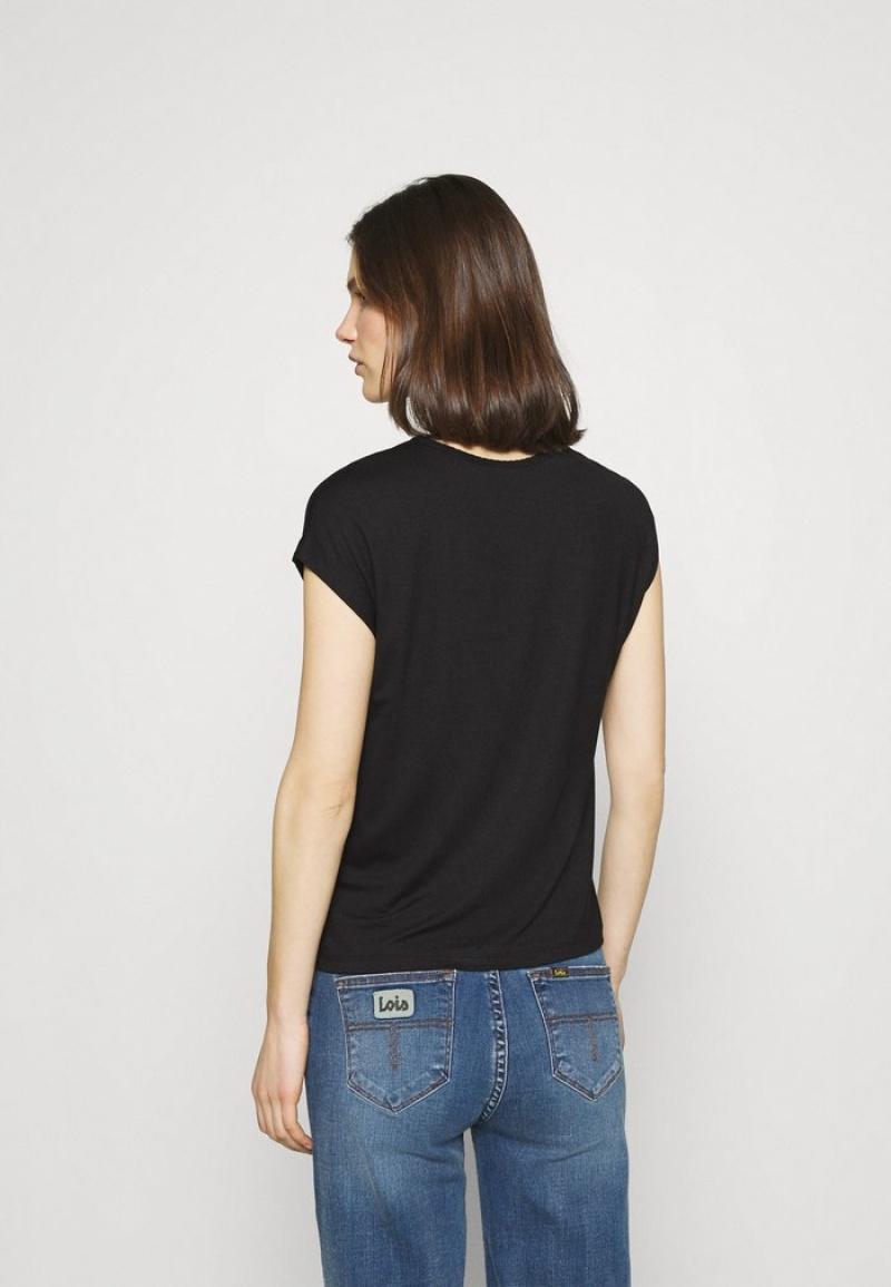 Anna Field Best Sale Basic T-Shirt Dames Zwart | NL-1258367-JC