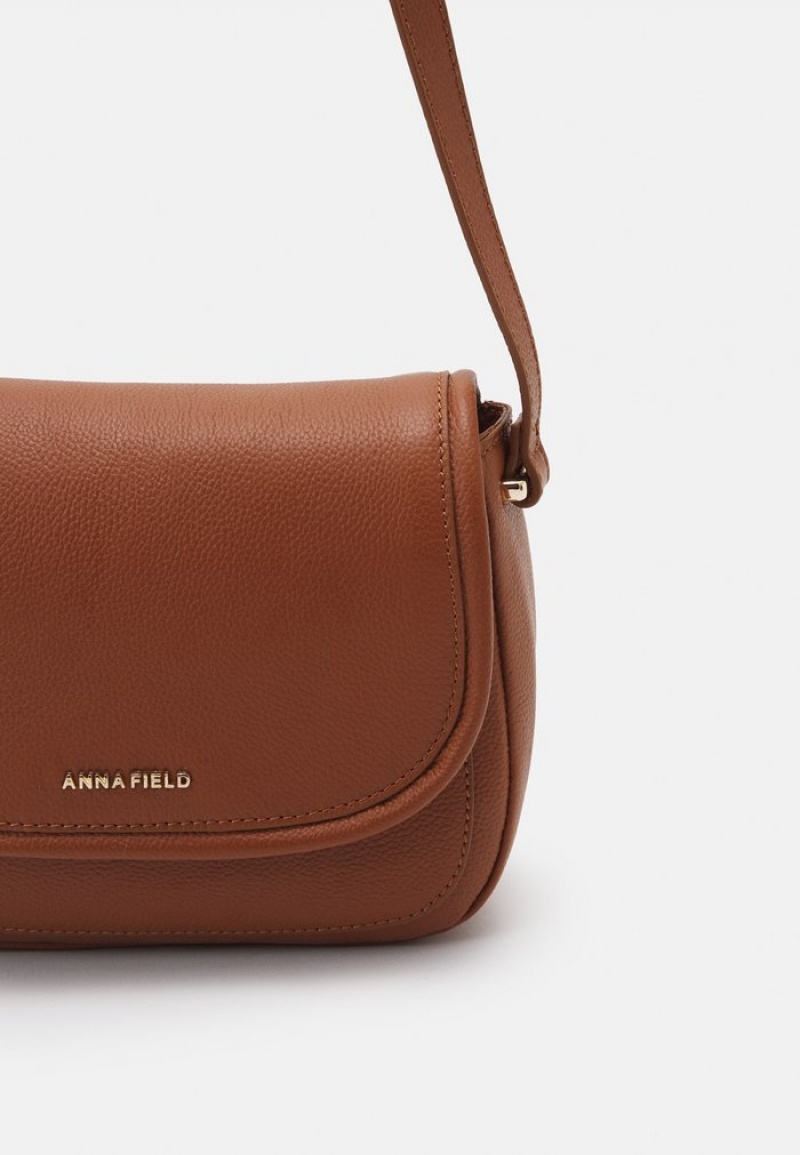 Anna Field Best Sale Leather Crossbodytassen Dames Bruin | NL-8396107-RB