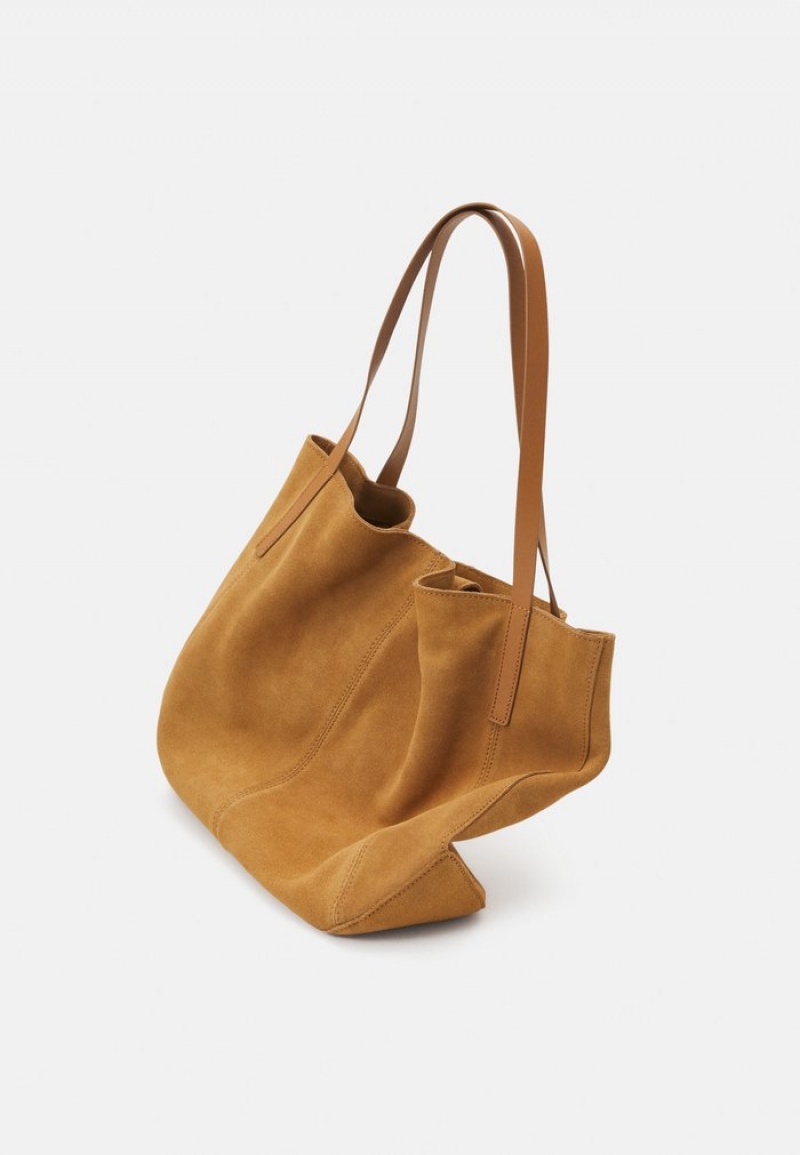 Anna Field Best Sale Leather Handtas Dames Bruin | NL-4263795-JQ