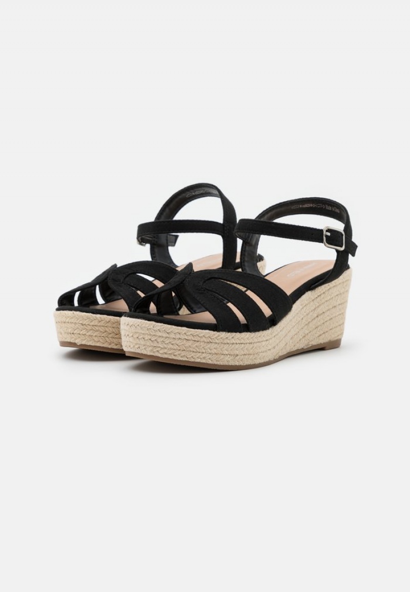 Anna Field Best Sale Platform Sandalen Dames Zwart | NL-5039724-VK