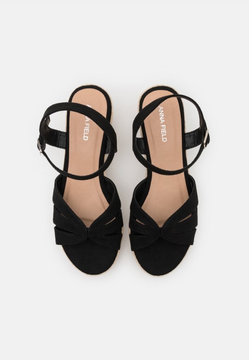 Anna Field Best Sale Platform Sandalen Dames Zwart | NL-5039724-VK