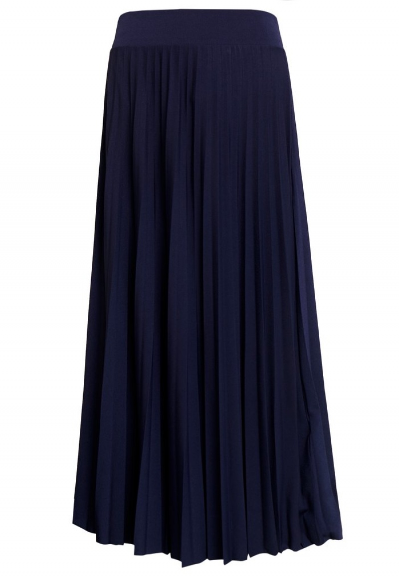 Anna Field Best Sale Plisse A-Line Midi Rok Dames Donkerblauw | NL-3290187-HX