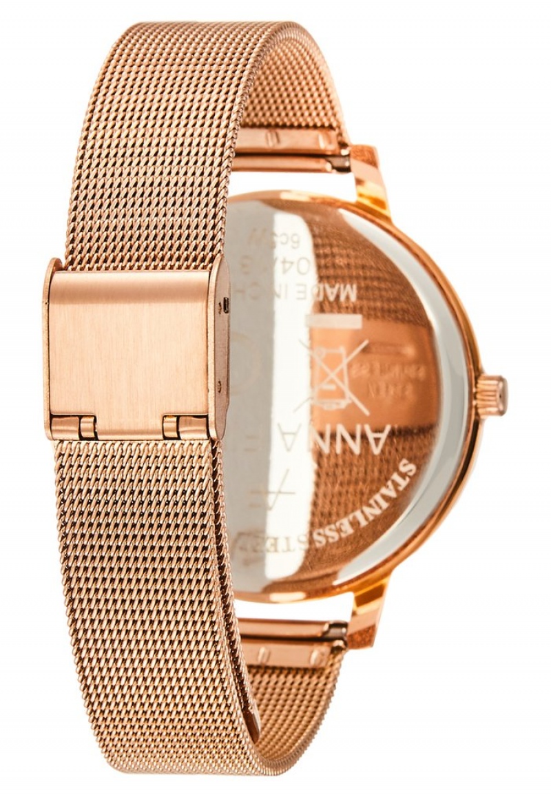 Anna Field Budget Horloge Dames Roze Goud | NL-4687352-VR