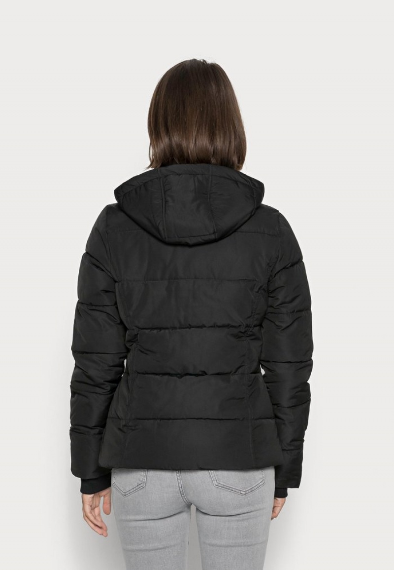 Anna Field Budget Kort Puffer With Hood Winter Jacket Mantel Dames Zwart | NL-2716098-US