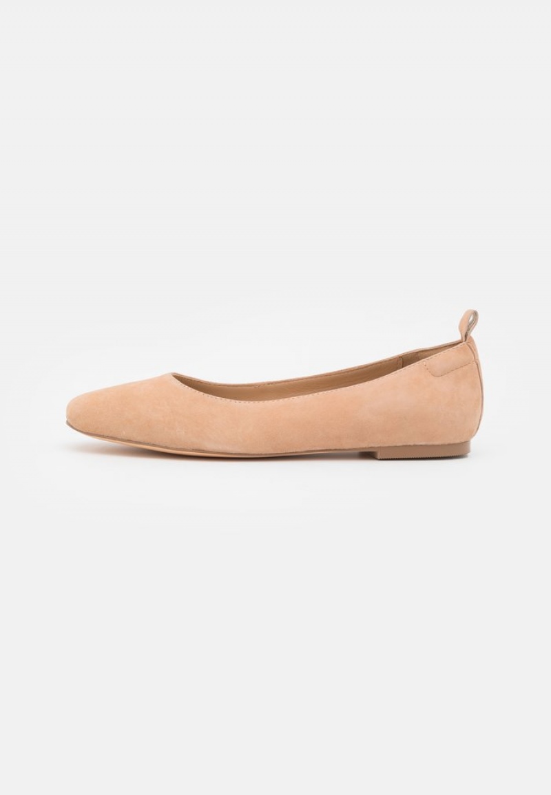 Anna Field Budget Leather Comfort Ballet Pumps Ballerina Schoenen Dames Beige | NL-0849751-DK