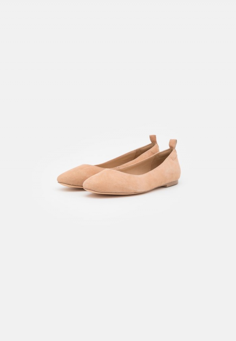 Anna Field Budget Leather Comfort Ballet Pumps Ballerina Schoenen Dames Beige | NL-0849751-DK